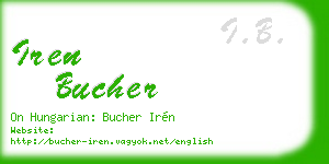 iren bucher business card